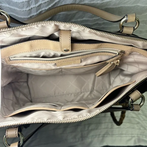 EUC Michael Kors Sullivan Top-Zip Tote Bag Tan Classic Chic Business Purse - Picture 6 of 15